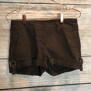 Brown shorts. Cute on